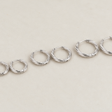 Hoops set van 3-zilver