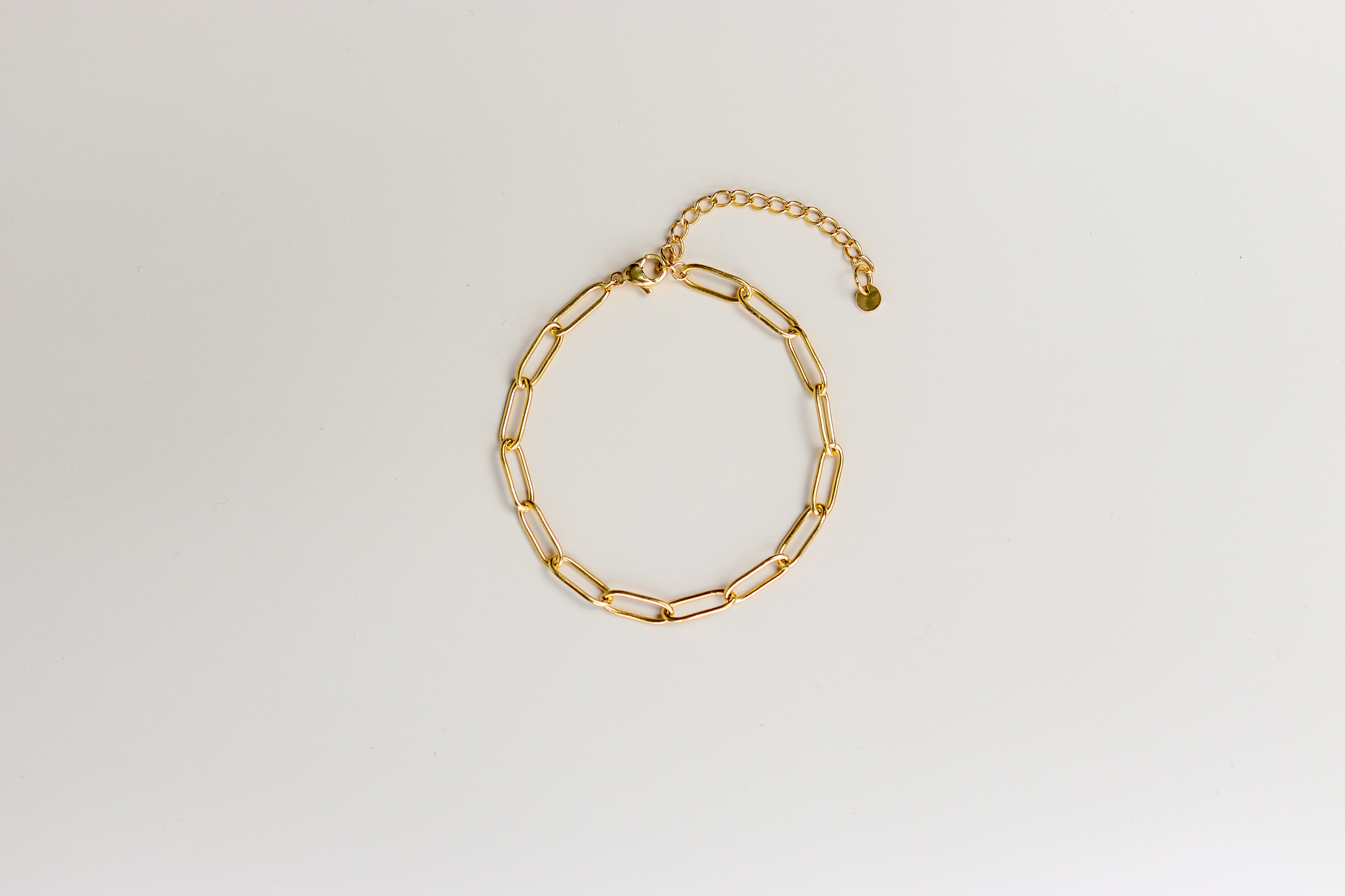 Gouden schakelarmband voor bedels