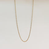 Lange ketting fijn gedraaid- goud