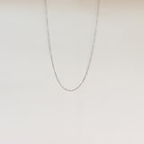 Dunne basic ketting-zilver