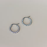 Hoops dik gedraaid-zilver