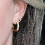 Hoops met strass steentjes- goud