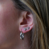Hoops gevlochten-zilver