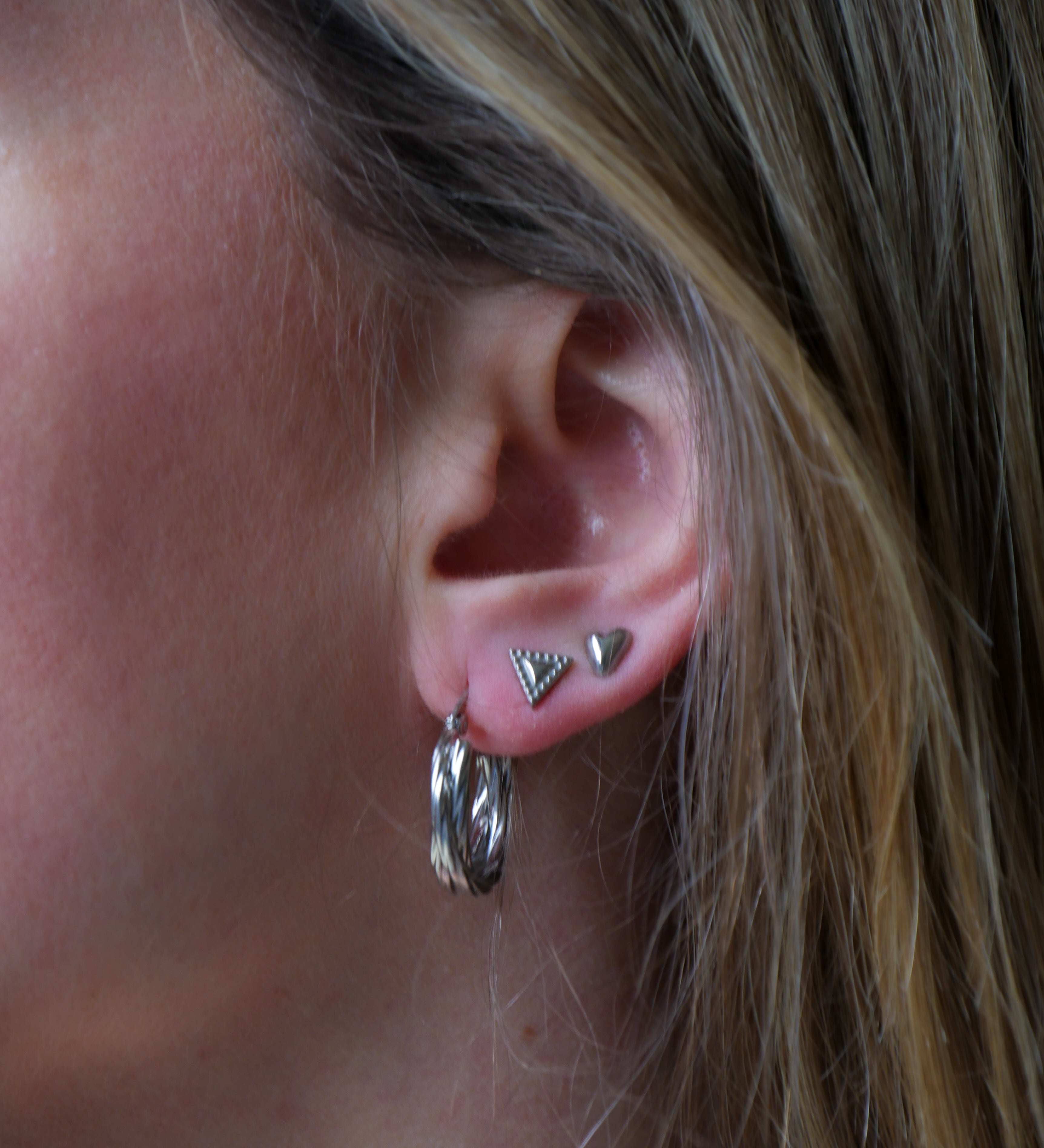 Hoops gevlochten-zilver
