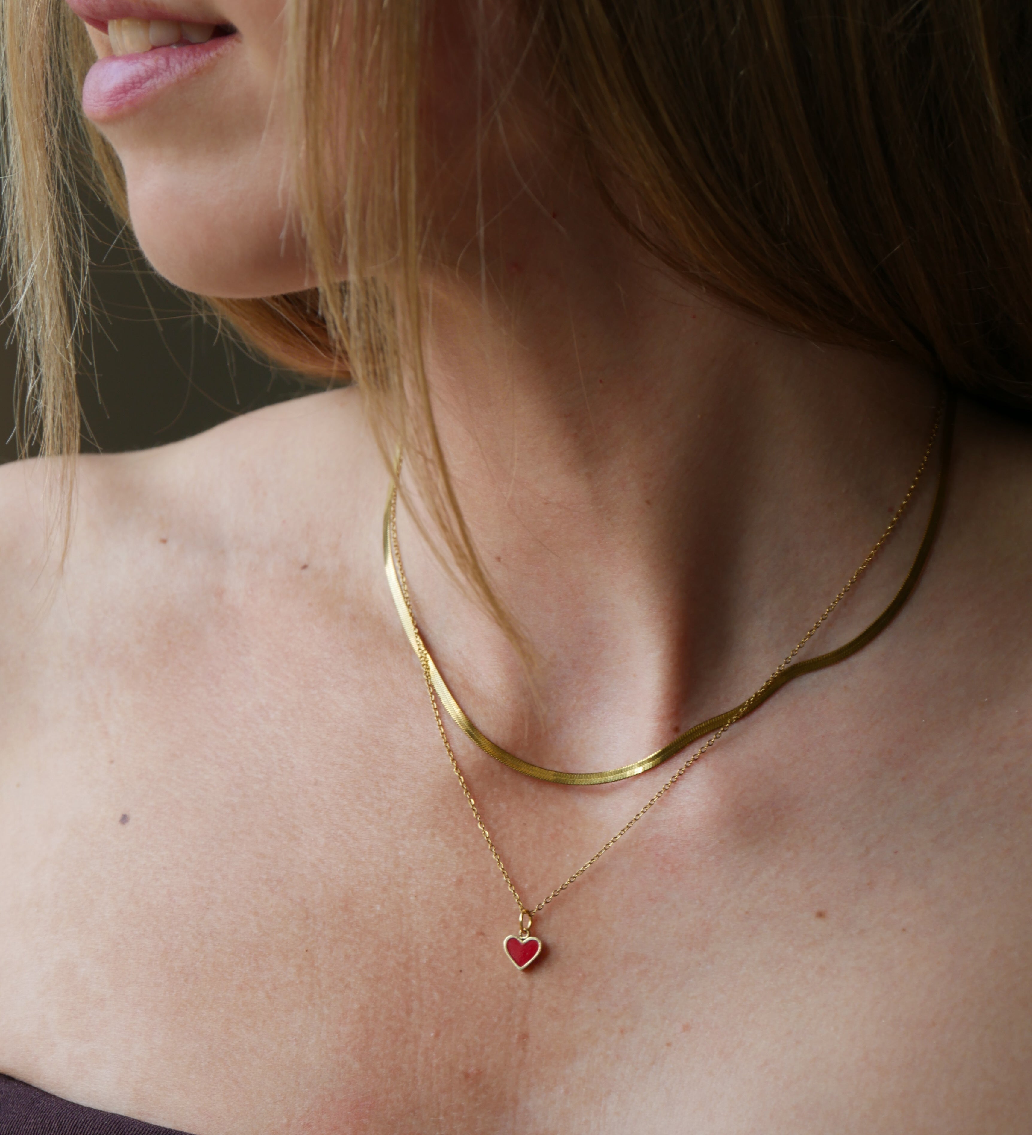Rood hartje - goud
