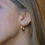 Hoops gevlochten-goud