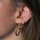 Hoops met motief-goud