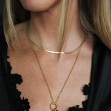 Lange ketting fijn gedraaid- goud