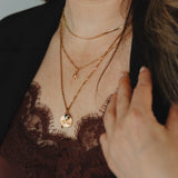 Gevlochten ketting- goud