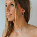 Rode ronde kraaltjes kort-zilver