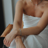 Armband plat gedraaid-zilver