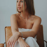 Platte snake ketting- zilver