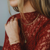 Gevlochten ketting- goud