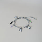 Knijpbedel hart-zilver