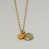 Maan met strass steentje- goud