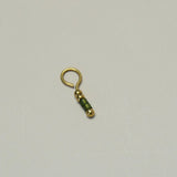 Green with gold beads-gold