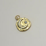 Maan met strass steentje- goud