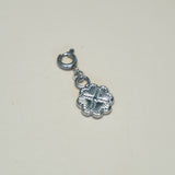 Knijpbedel klavertje vier-zilver