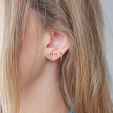 Studs open hart-goud