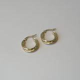 Hoops gevlochten-goud