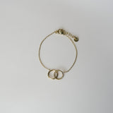 Armband met verbonden ringen-goud