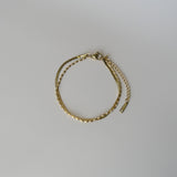 Dubbele snake-bolletjes armband-goud