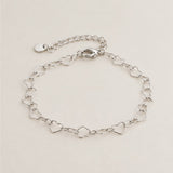 Hartjes armband-zilver