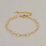 Hartjes armband-goud