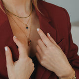 Platte snake ketting- goud