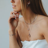 Lange dunne basic ketting- zilver